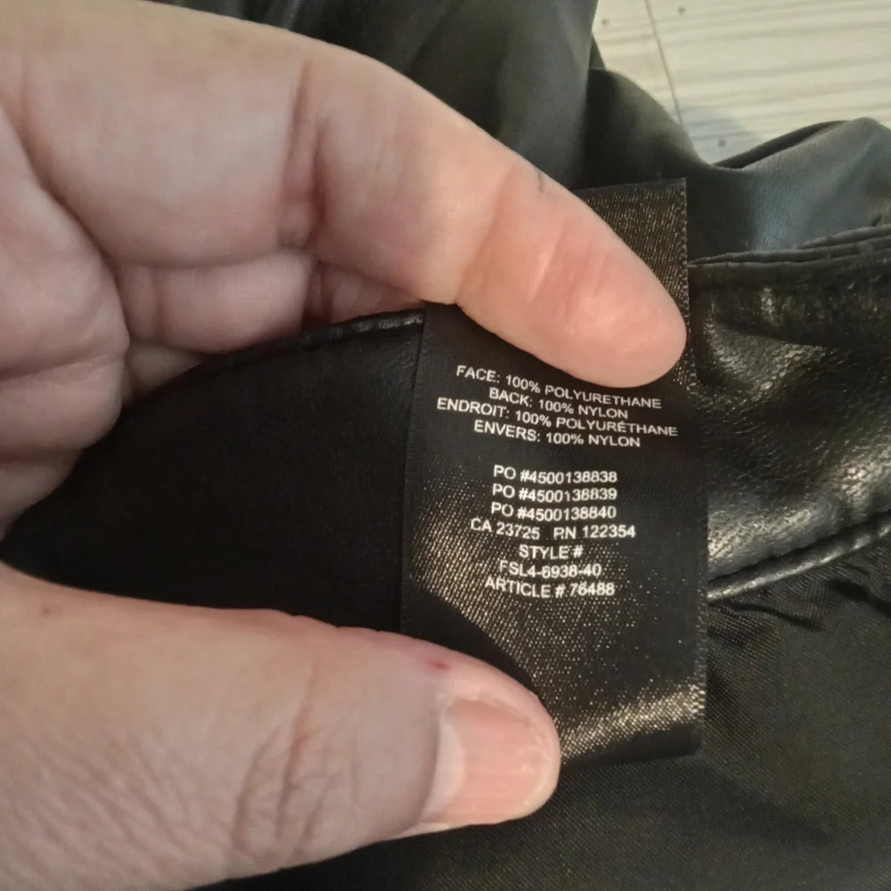 Aritza Wilfred Melina high waisted vegan leather black women's pants size 8 - Picture 7 of 9